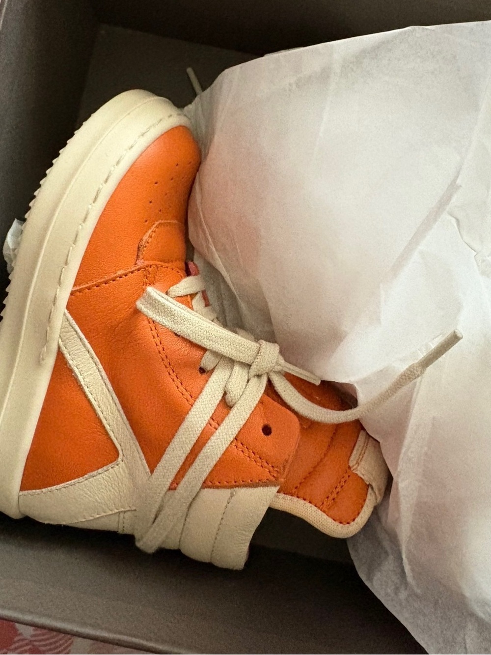 Saks Fifth Avenue Orange/Milk High-Top BabyGeo Sneakers - Picture 4 of 4